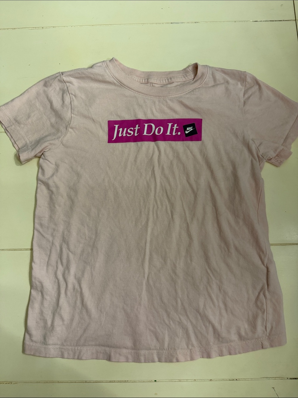 Nike Kids Pink Short Sleeve 'Just Do It.' Graphic Tee